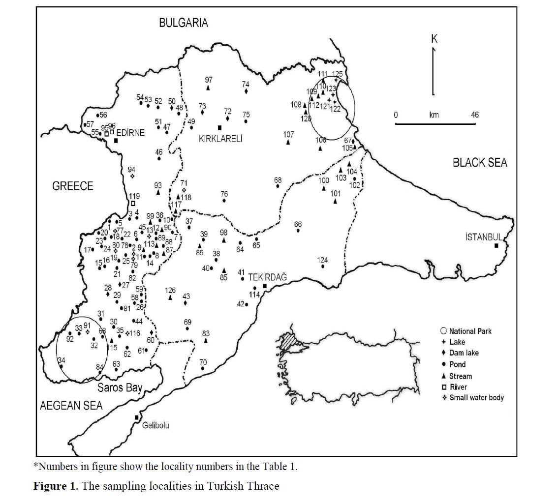 FisheriesSciences-localities-Turkish-Thrace